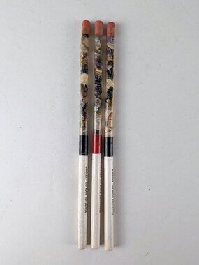 Vintage 90s Mini Rock Collection Souvenir Pencils Lot x3